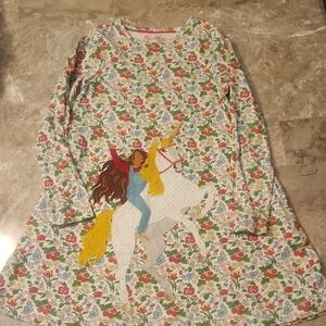 Mini Boden Floral Unicorn Dress - Multicolor